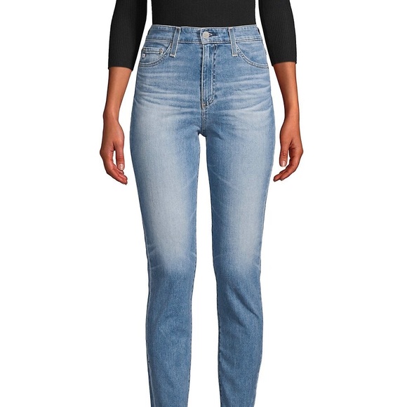 NWT AG Jeans Sophia High-Rise Raw Hem Straight Ankle Jeans in color “16 years” - Picture 1 of 6